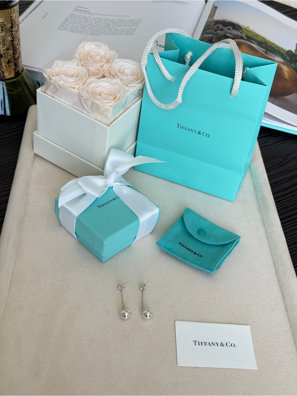 Tiffany & Co. HardWear Ball Drop Earrings Sterling Silver 925 NEW $700 - Picture 4 of 13